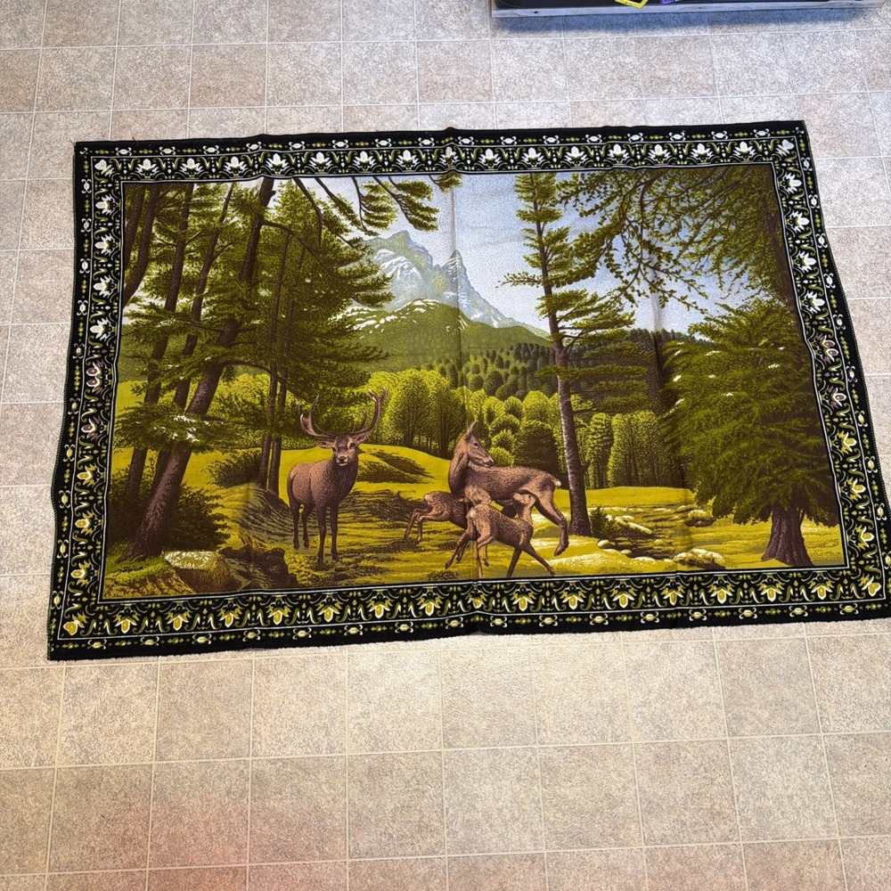 56 X 39 ROC Deer Wall Tapestry 100% Cotton Made in Turkey, Hunting Outdoorsy